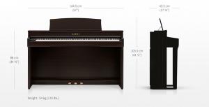Габаритные размеры цифрового пианино Kawai CN39