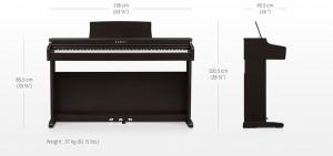 Размеры и вес фортепиано Kawai KDP120